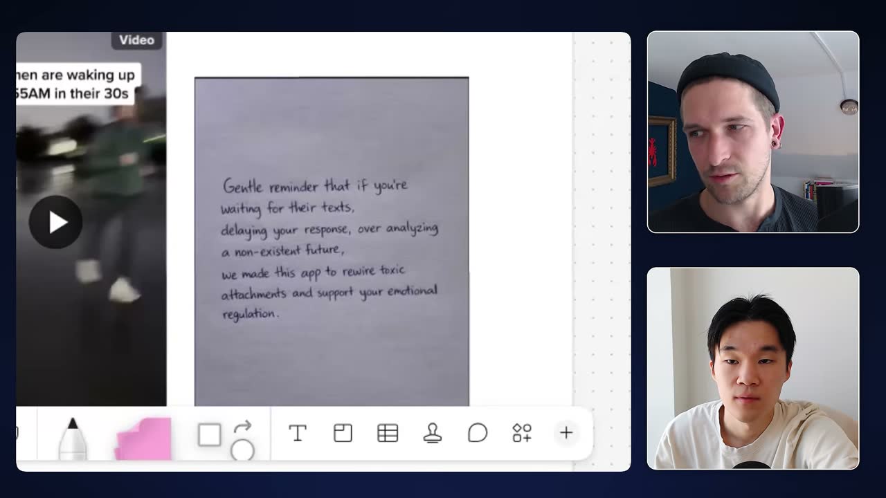 Static text-wall ad on paper promoting an app to rewire toxic attachments and support emotional regulation.