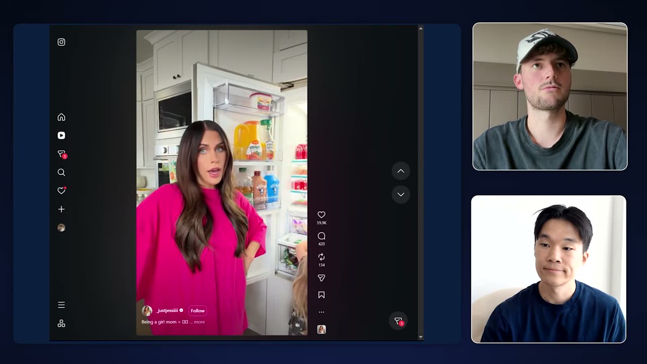 Instagram reel from creator justjessiiii, the 'Mormon wife' Cal AI timed around her show's new season.