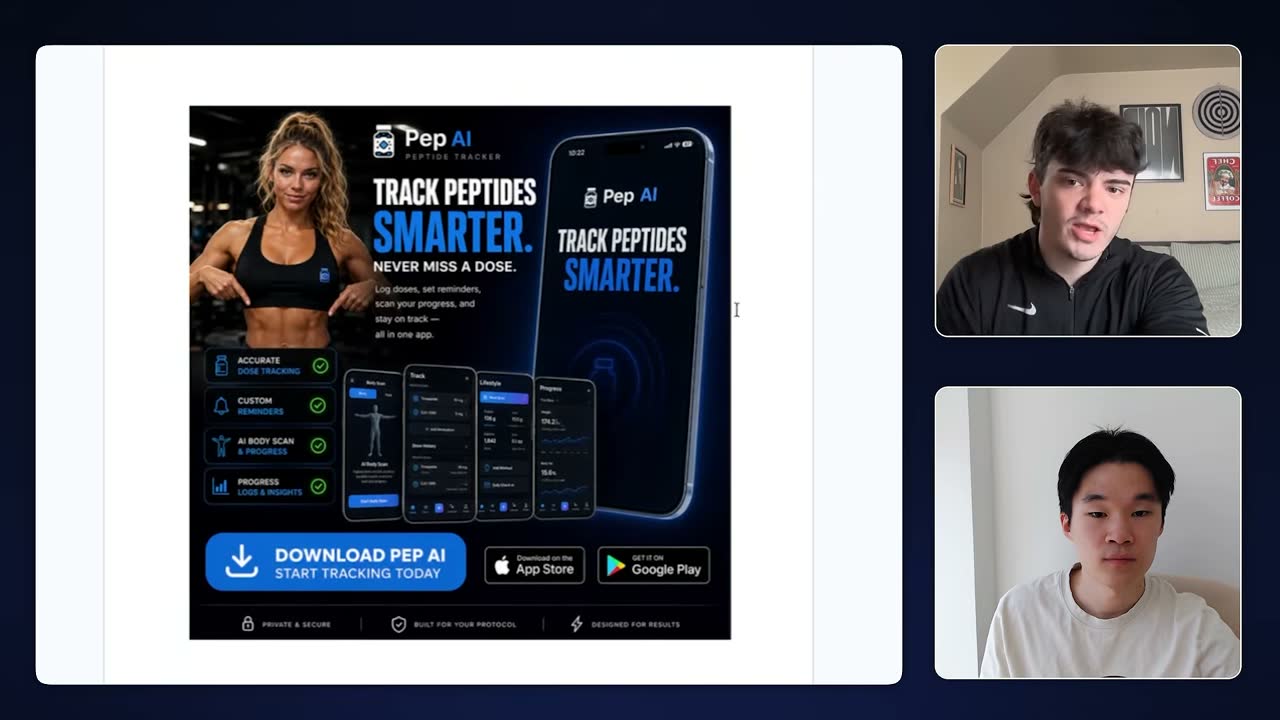 Pep AI's best Meta static ad, made in ChatGPT, packs many feature callouts and costs under $2 per download.